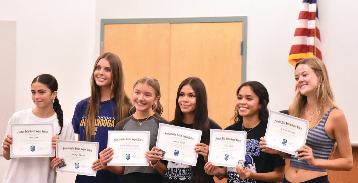 Fountain Hills board recognizes standout student-athletes