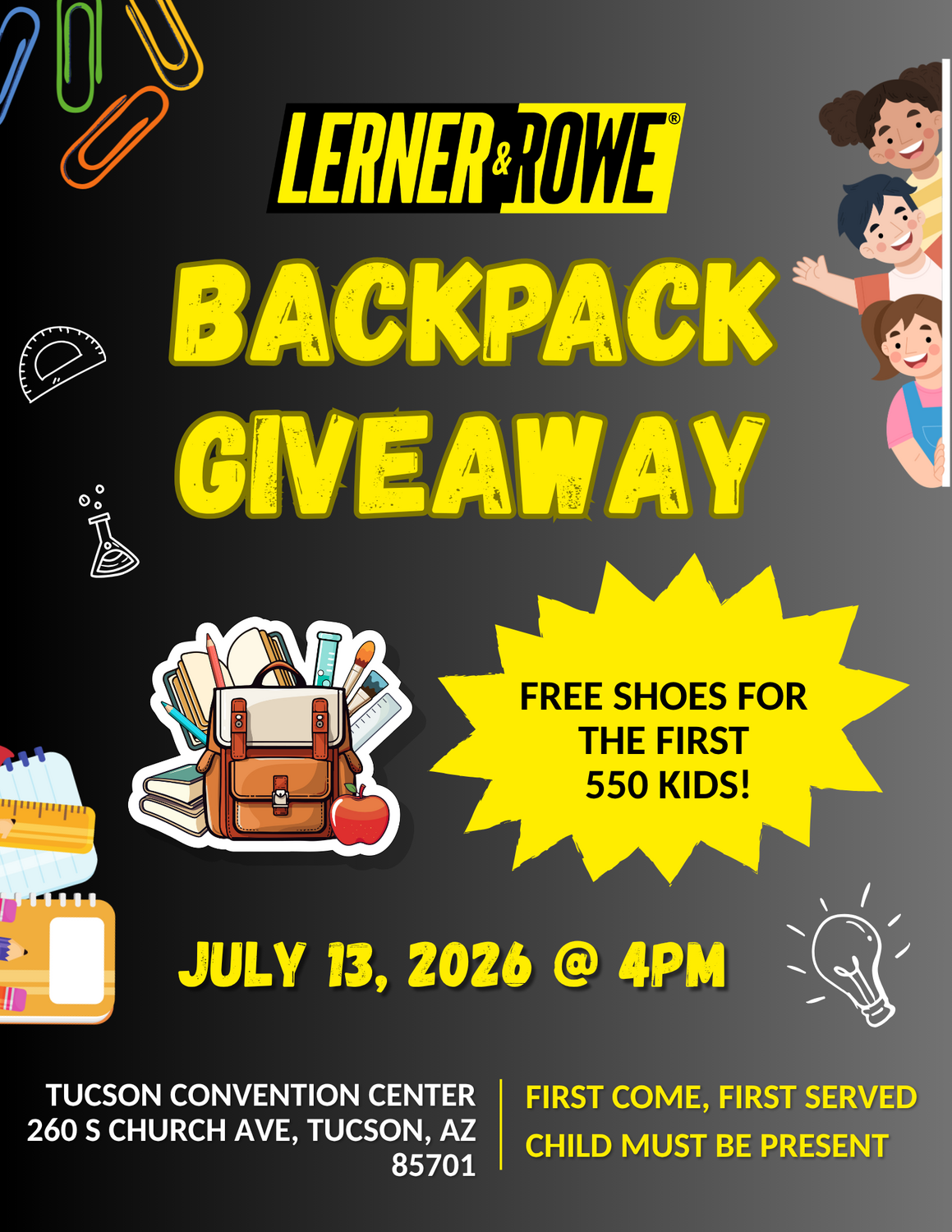 Lerner & Rowe Gives Back Backpack Drives - Litchfield Park